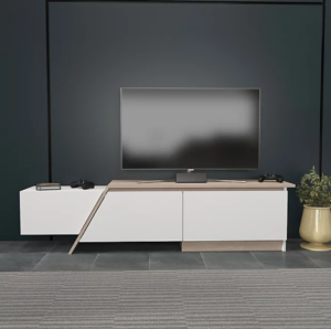 Modern TV stand with a futuristic design