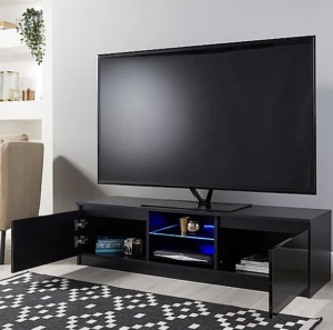 Modern Black Matte Gloss TV Stand